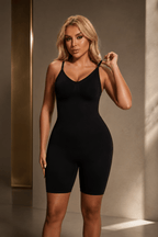 Body gainant shorts femme noir ventre plat immédiat silhouette redessinée - BODY PARIS