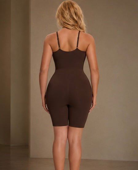 Body gainant shorts femme chocolat effet gainant sans couture apparente - BODY PARIS