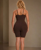 Body gainant shorts femme chocolat effet gainant sans couture apparente - BODY PARIS